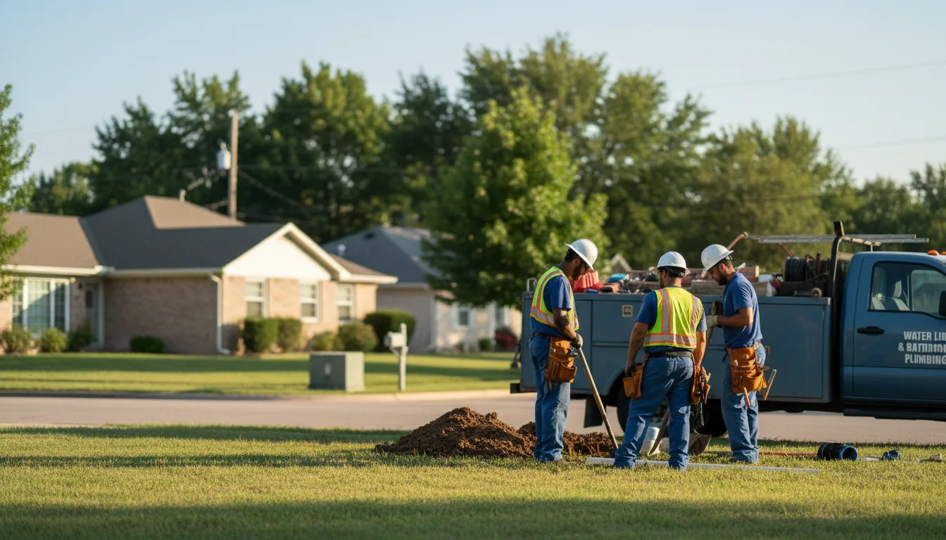 Residential water line and bathroom plumbing service in Laurelville, OH